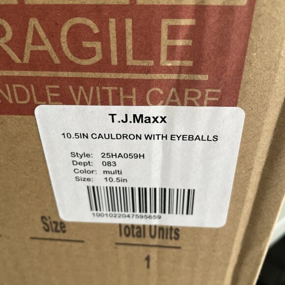 LAB NO 10.31 10.5in Cauldron With Eyeballs - NIB - Picture 3 of 3